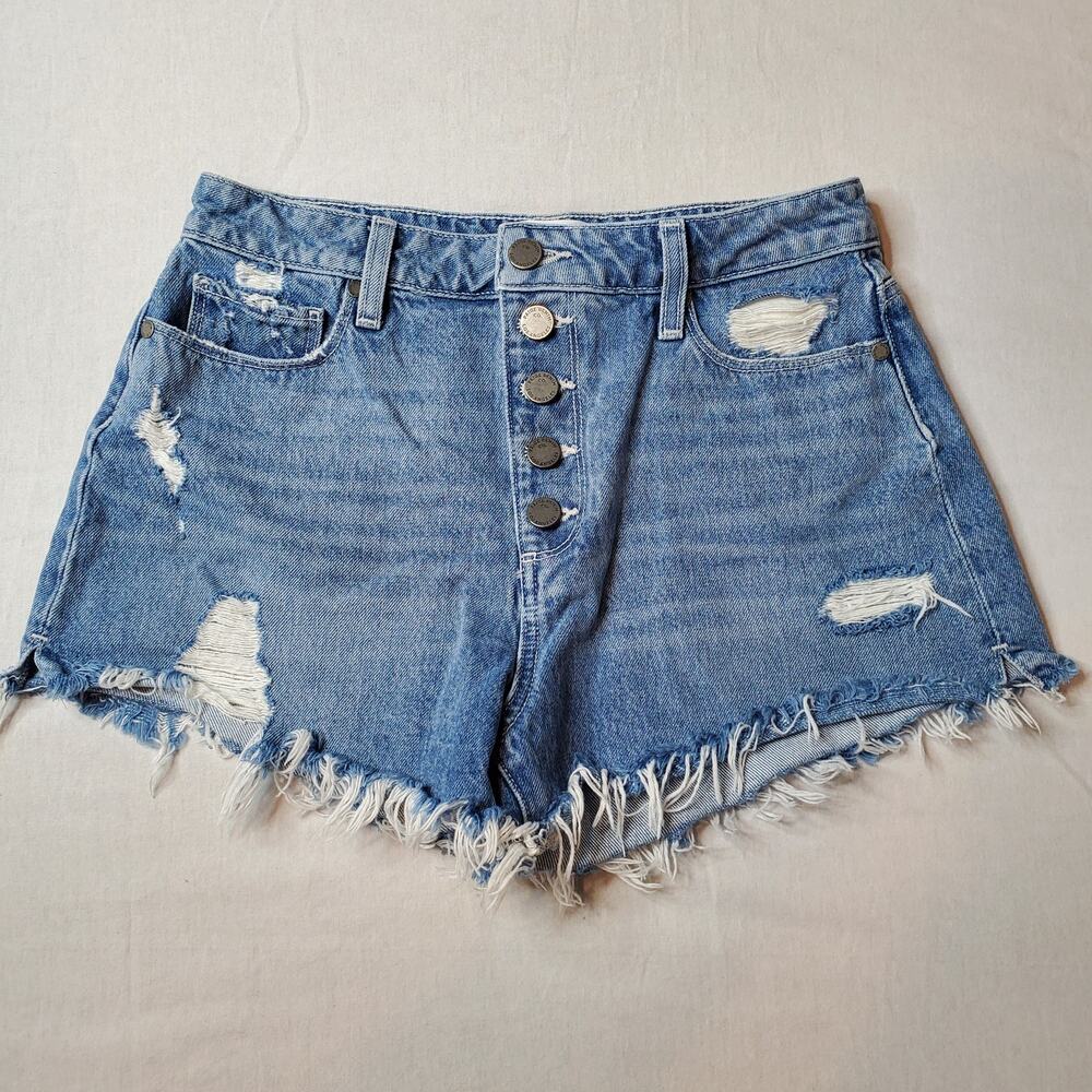 Paige Women's Size 28 Margot Denim Cutoff Jean Shorts High Rise Blue - Picture 2 of 7
